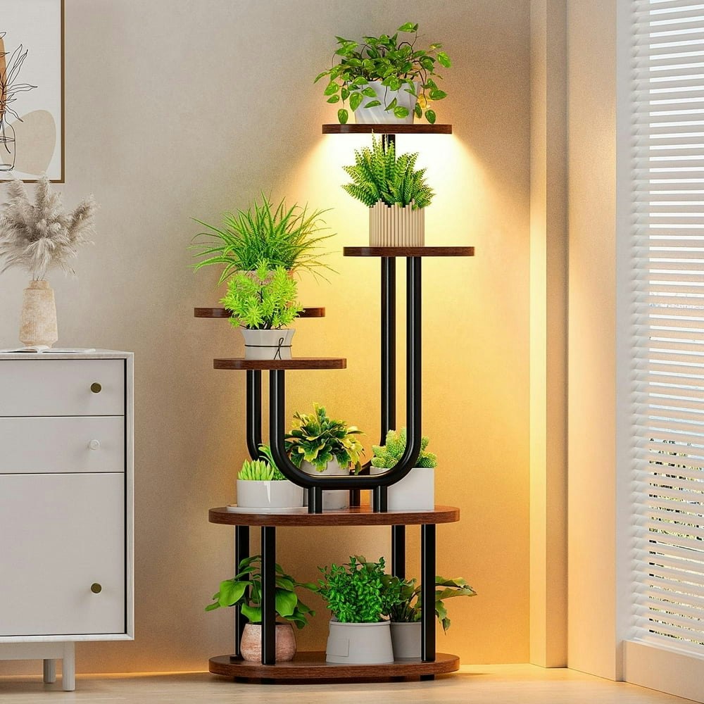 6-Tier Indoor Plant Stand with Grow Lights 41.5" Tall: $38.65 6-Tier Indoor Plant Stand with Grow Lights 41.5" Tall: $38.65