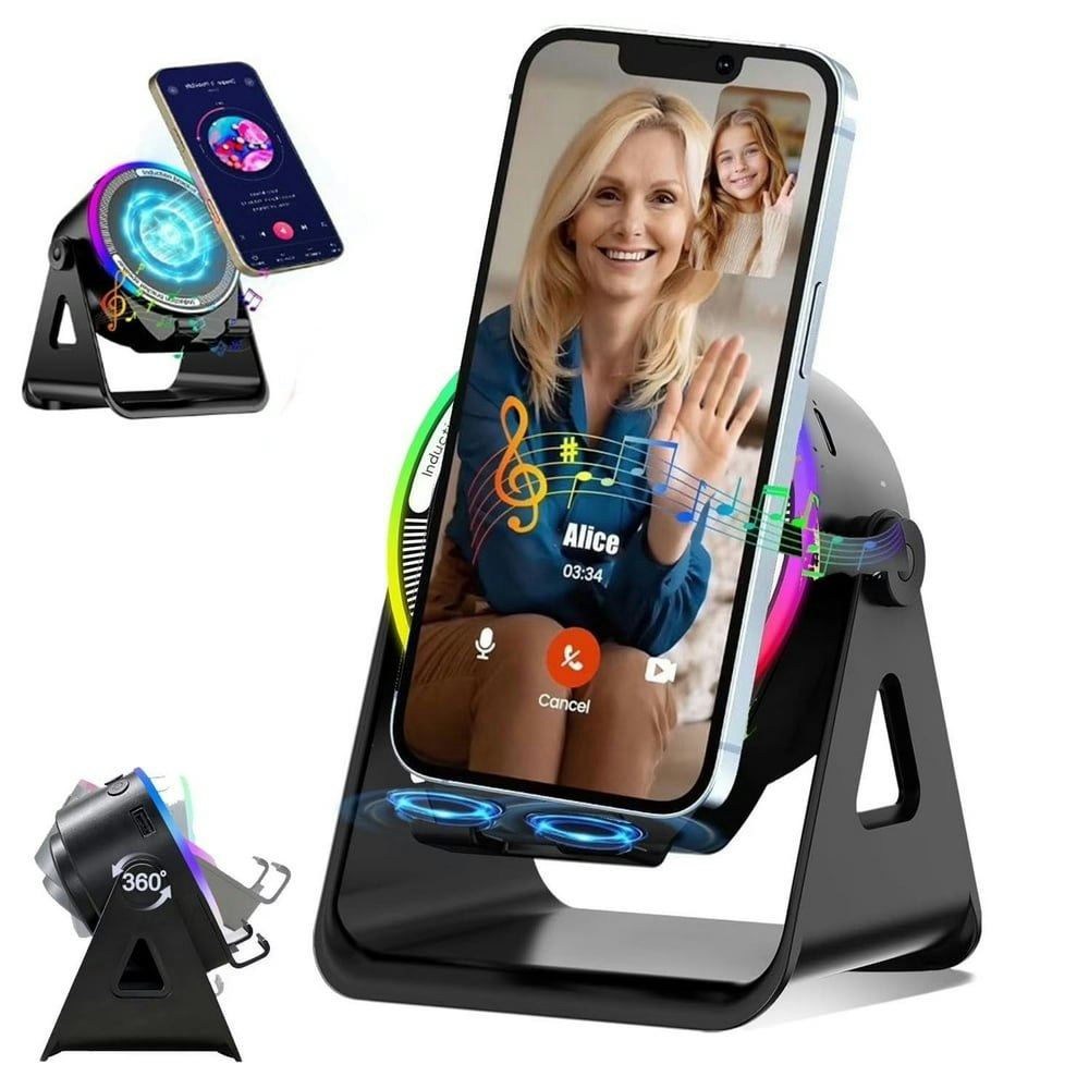 Wireless Induction Bluetooth Speaker with Phone Stand: $12.59 Wireless Induction Bluetooth Speaker with Phone Stand: $12.59