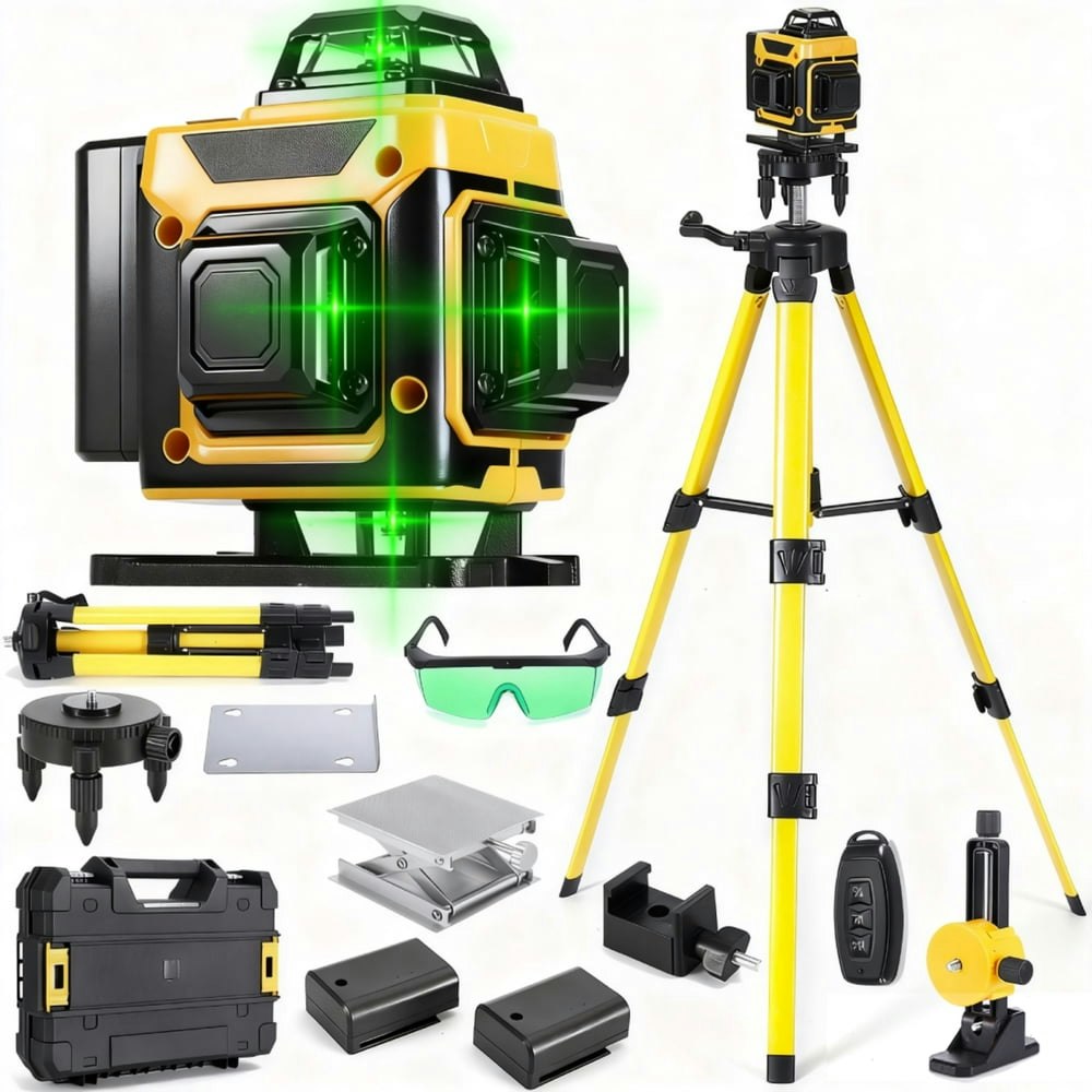 Gochifix 16-Line 4x360° Green Laser Level with Tripod: $60.99