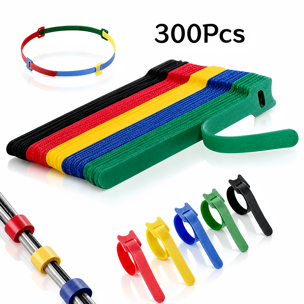 Chrumpton 300-Piece Adjustable Cord Wraps Cable Organizers 5-Color Set: $11.49 Chrumpton 300-Piece Adjustable Cord Wraps Cable Organizers 5-Color Set: $11.49