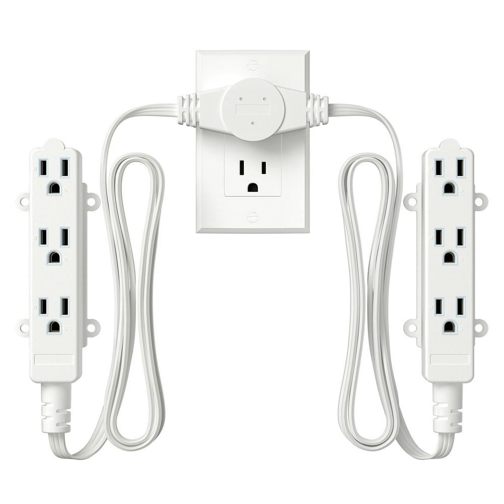 Dewenwils 10ft Twin Extension Cord 3-Outlet 2-Pack: $16.99 Dewenwils 10ft Twin Extension Cord 3-Outlet 2-Pack: $16.99