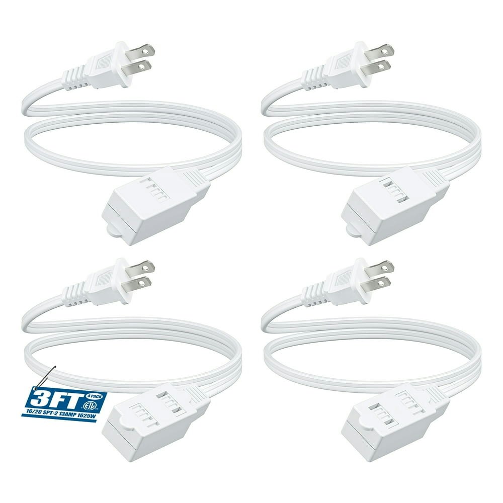 Dewenwils 3ft 3-Outlet Indoor Extension Cord 4-Pack: $11.69 Dewenwils 3ft 3-Outlet Indoor Extension Cord 4-Pack: $11.69