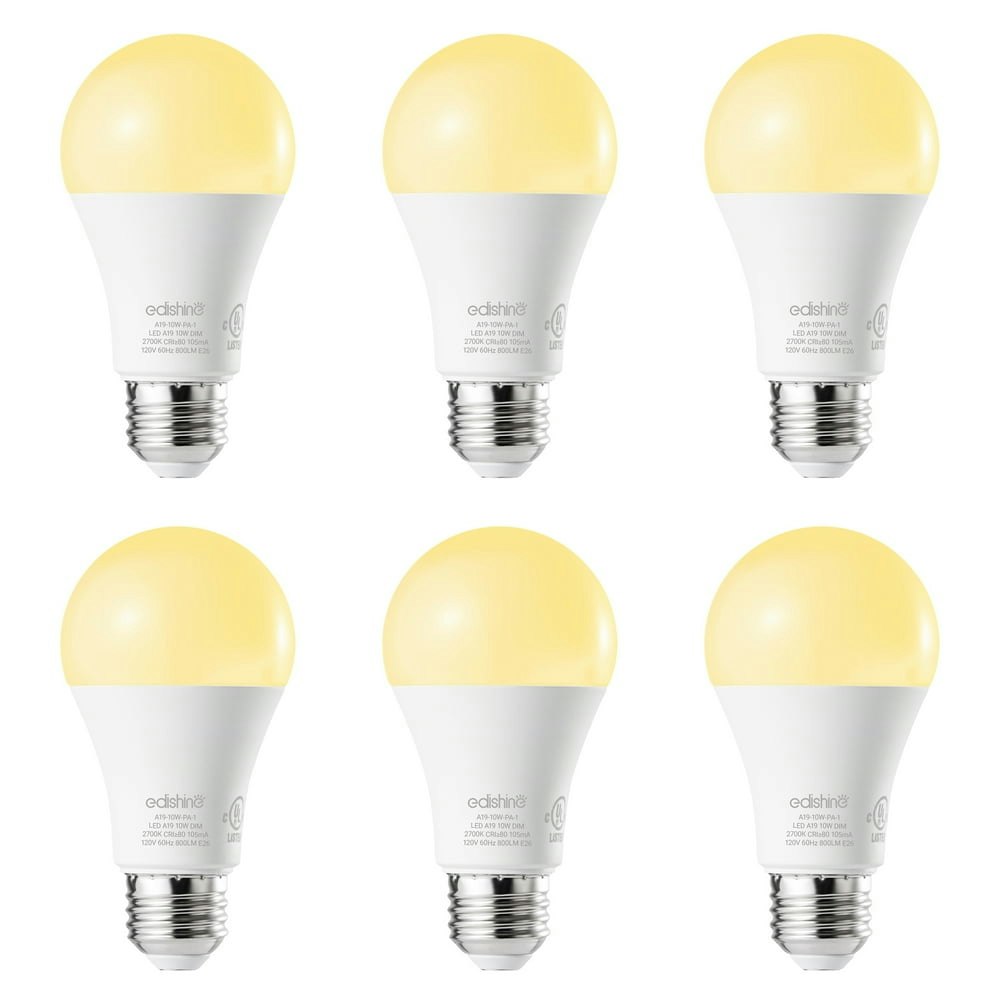 Edishine A19 Dimmable LED Light Bulbs 6-Pack: $13.29 Edishine A19 Dimmable LED Light Bulbs 6-Pack: $13.29