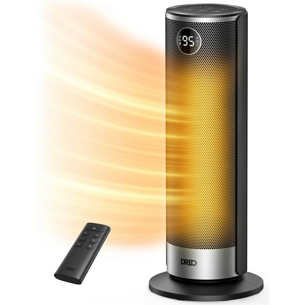 Dreo 1,500W PTC Ceramic Space Heater 20": $71.99