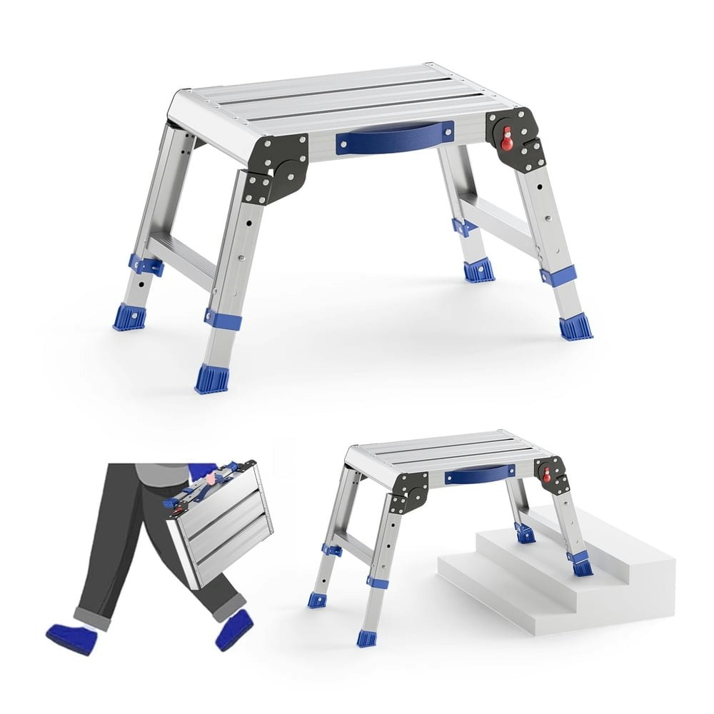 Loyoda Adjustable Folding Aluminum Step Stool 440-lb Capacity: $53.99