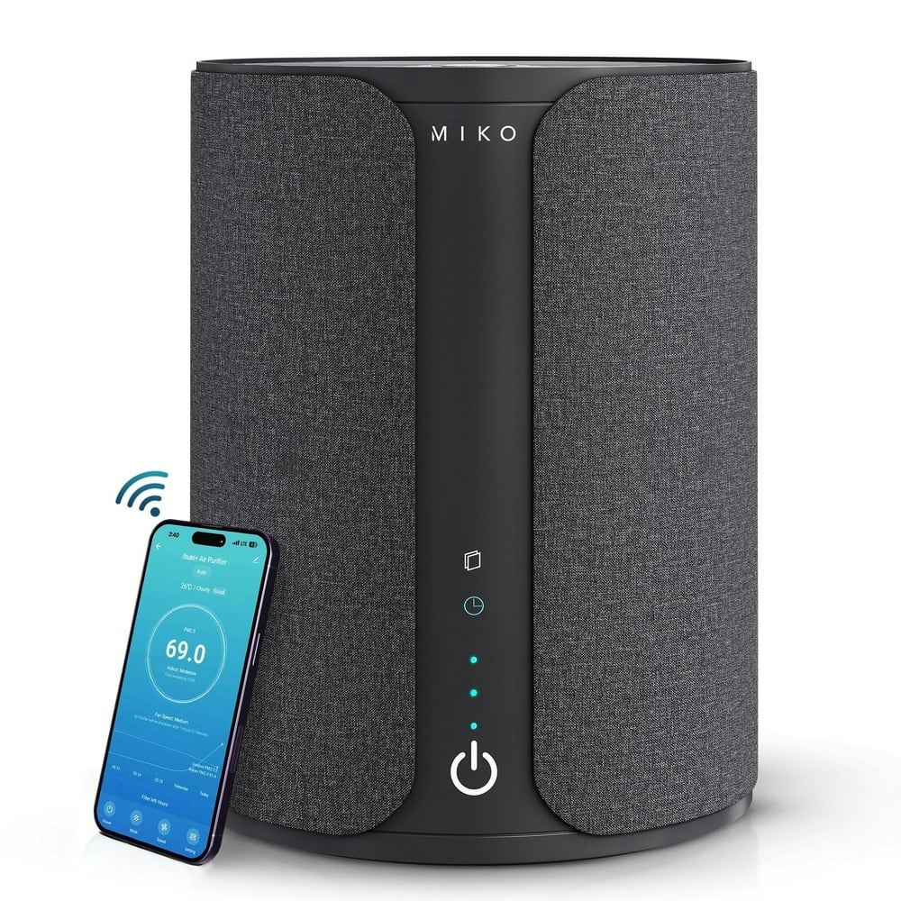 Miko Ibuki 2.0 Air Purifier with App Control Covers Up to 1500 Sq Ft: $199.99