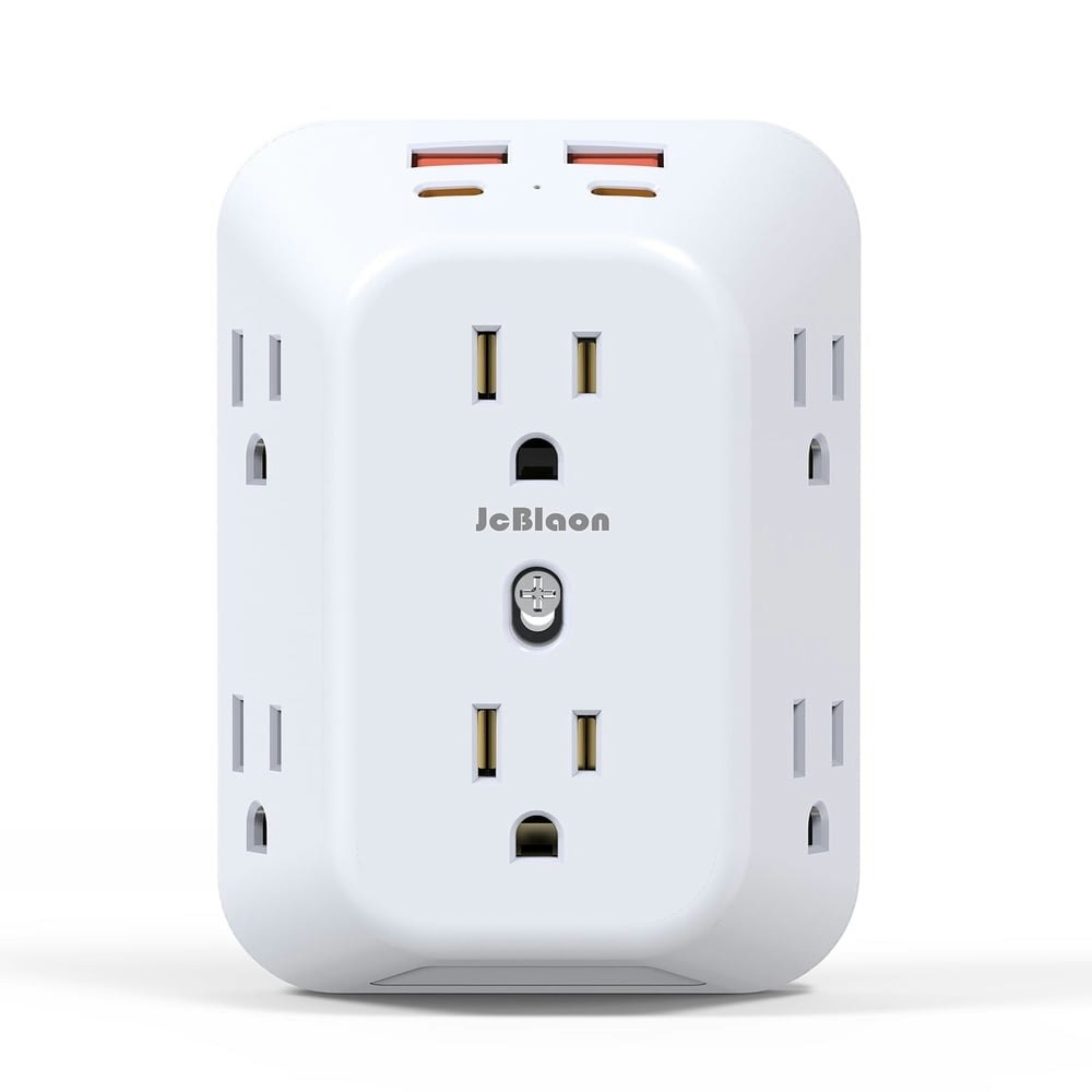 6-Outlet Surge Protector Wall Outlet Extender with 4 USB Ports: $10 6-Outlet Surge Protector Wall Outlet Extender with 4 USB Ports: $10