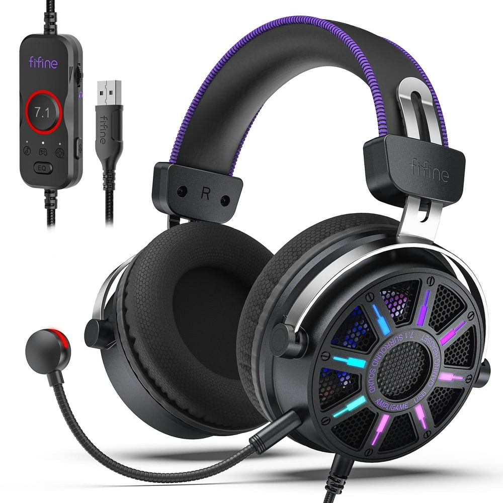 Fifine WH19 Open-Back Wired Gaming Headset with Microphone: $50.99