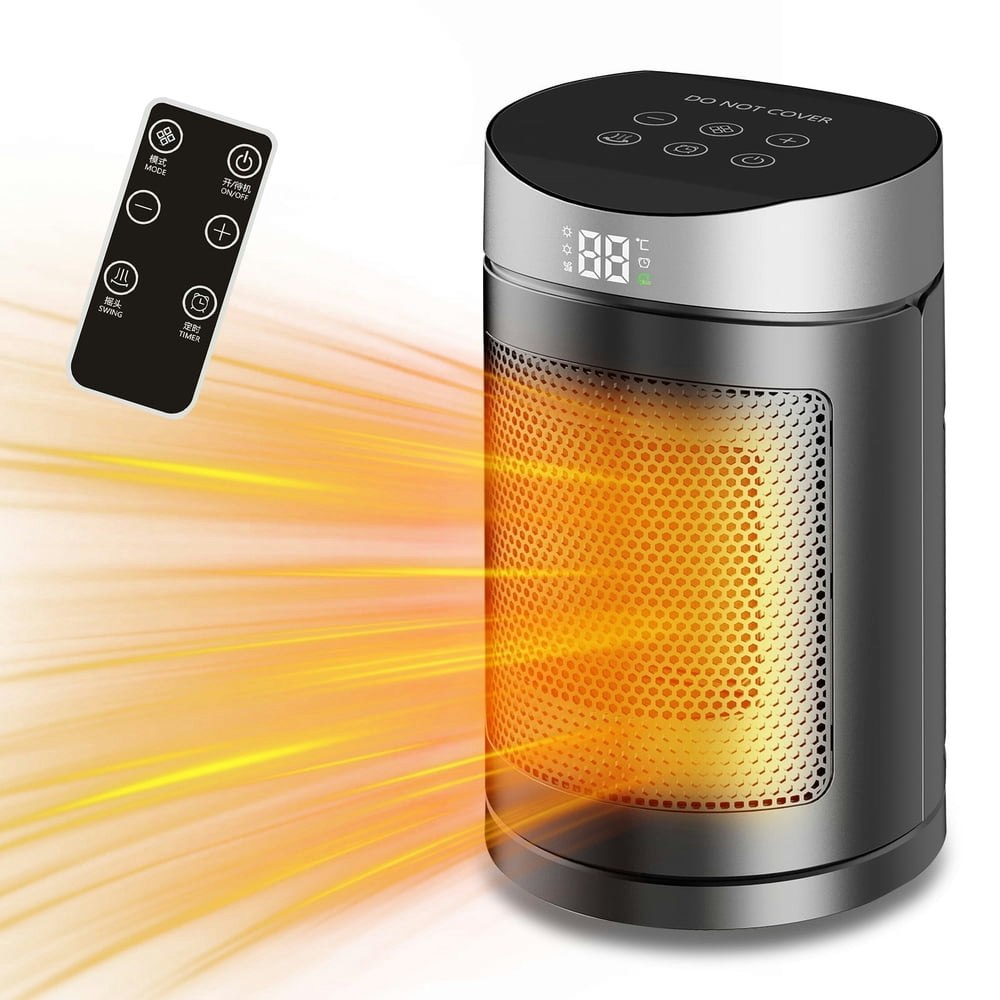 IRINNA Portable Ceramic Space Heater with Remote: $24.29