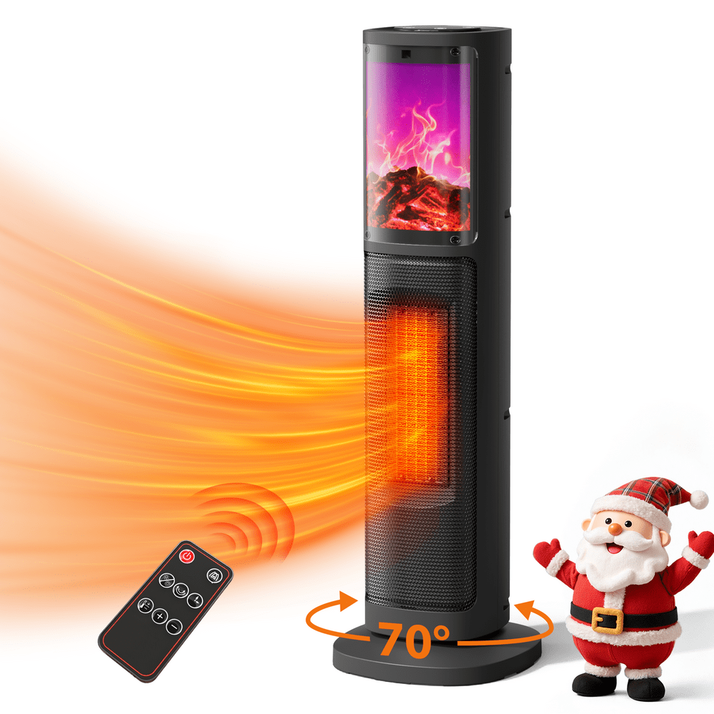 LifePlus Portable Tower Electric Indoor Fireplace Heater: $79.99