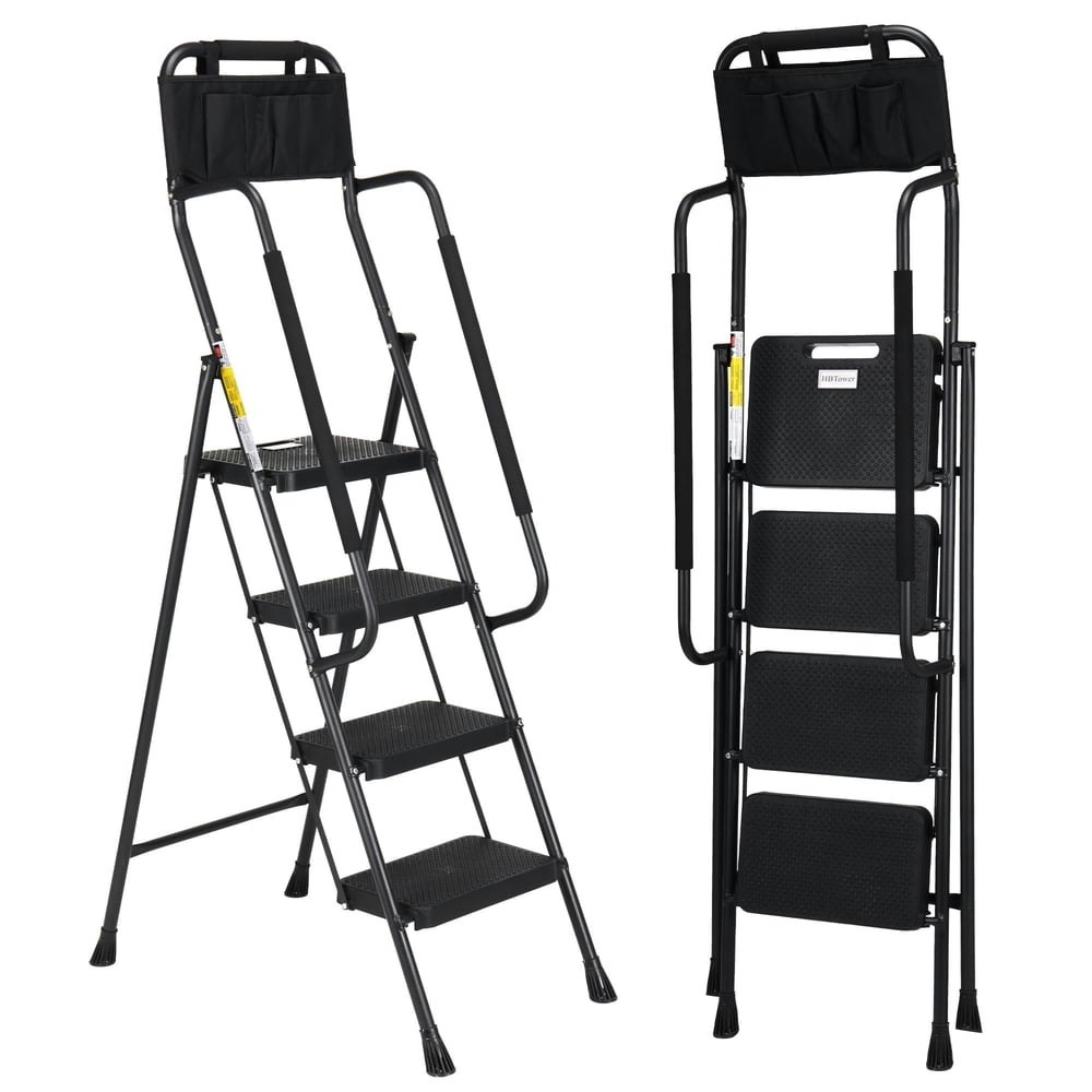 Jocauto 4-Step Folding Ladder with Handrails 330-lb Capacity: $79.99