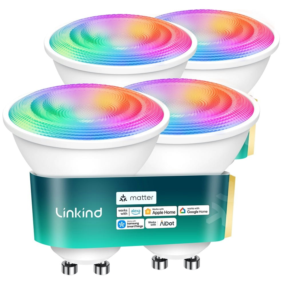 Linkind Matter Smart GU10 Color Changing Light Bulbs 4-Pack: $39.99 Linkind Matter Smart GU10 Color Changing Light Bulbs 4-Pack: $39.99