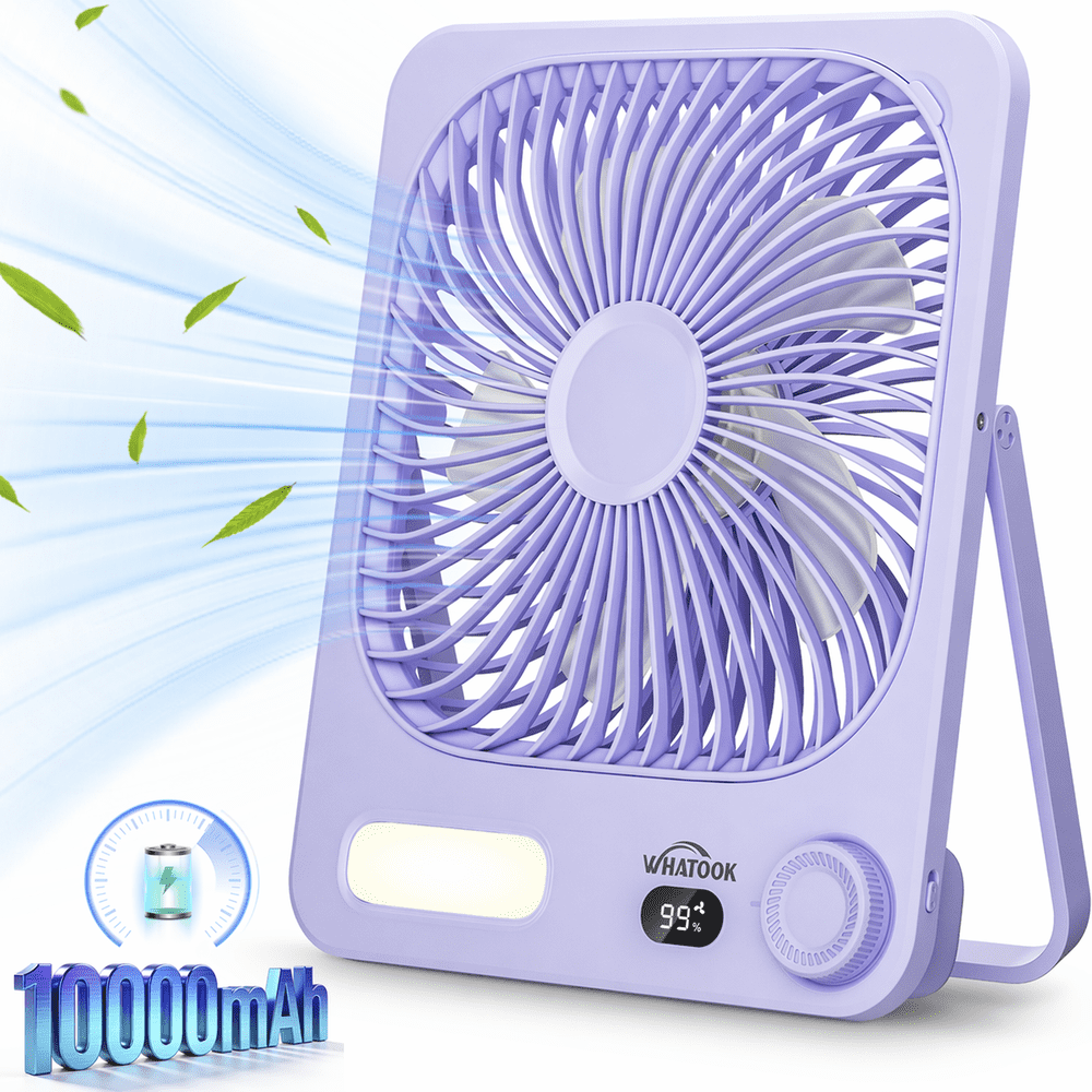 Rechargeable Desk Fan 10,000mAh Battery: $24.99