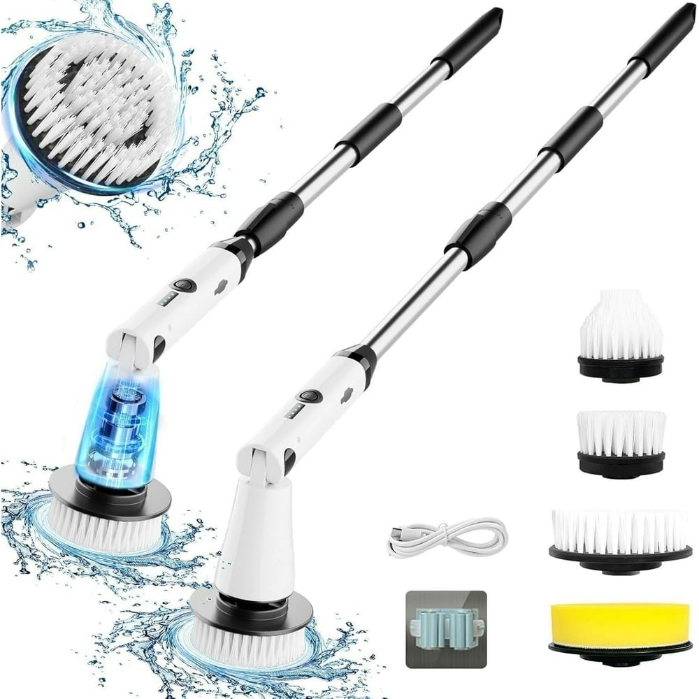 Kibhous Electric Spin Scrubber 3-Brush Head Set Adjustable Extension Arm: $24.88 Kibhous Electric Spin Scrubber 3-Brush Head Set Adjustable Extension Arm: $24.88