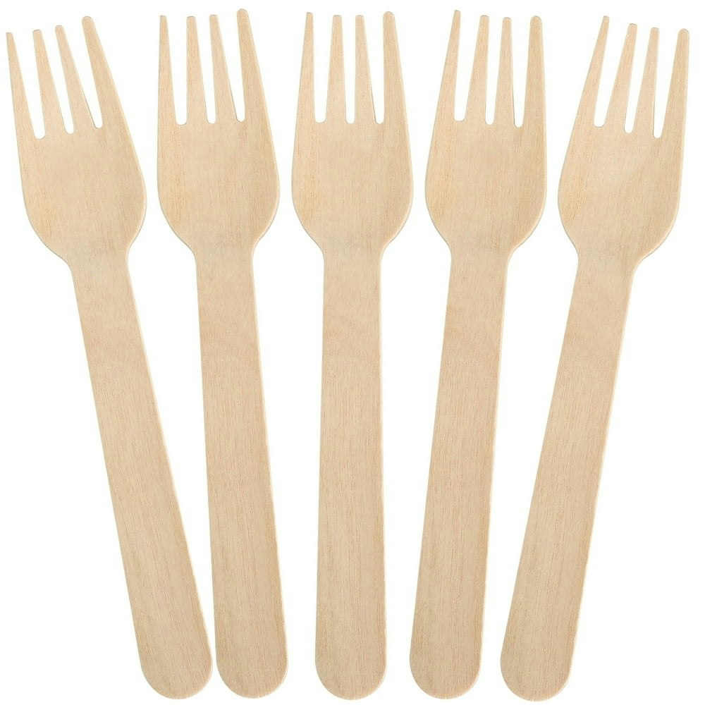 LotFancy Disposable Wooden Forks 100-Pack: $7.99