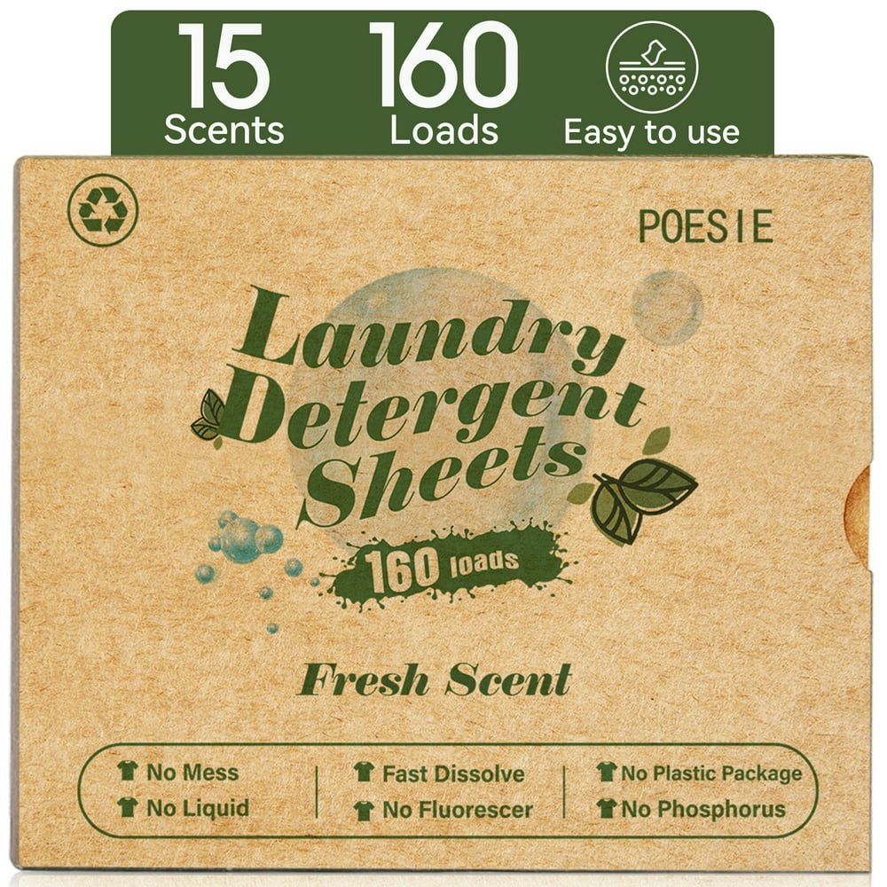 Poesie Laundry Detergent Sheets Fresh Scent 160-Count 1-Pack: $10.29 Poesie Laundry Detergent Sheets Fresh Scent 160-Count 1-Pack: $10.29