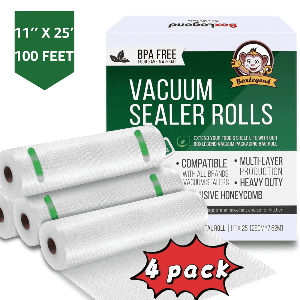 BoxLegend 11" x 25' Vacuum Sealer Bags 4-Pack: $17.89 BoxLegend 11" x 25' Vacuum Sealer Bags 4-Pack: $17.89