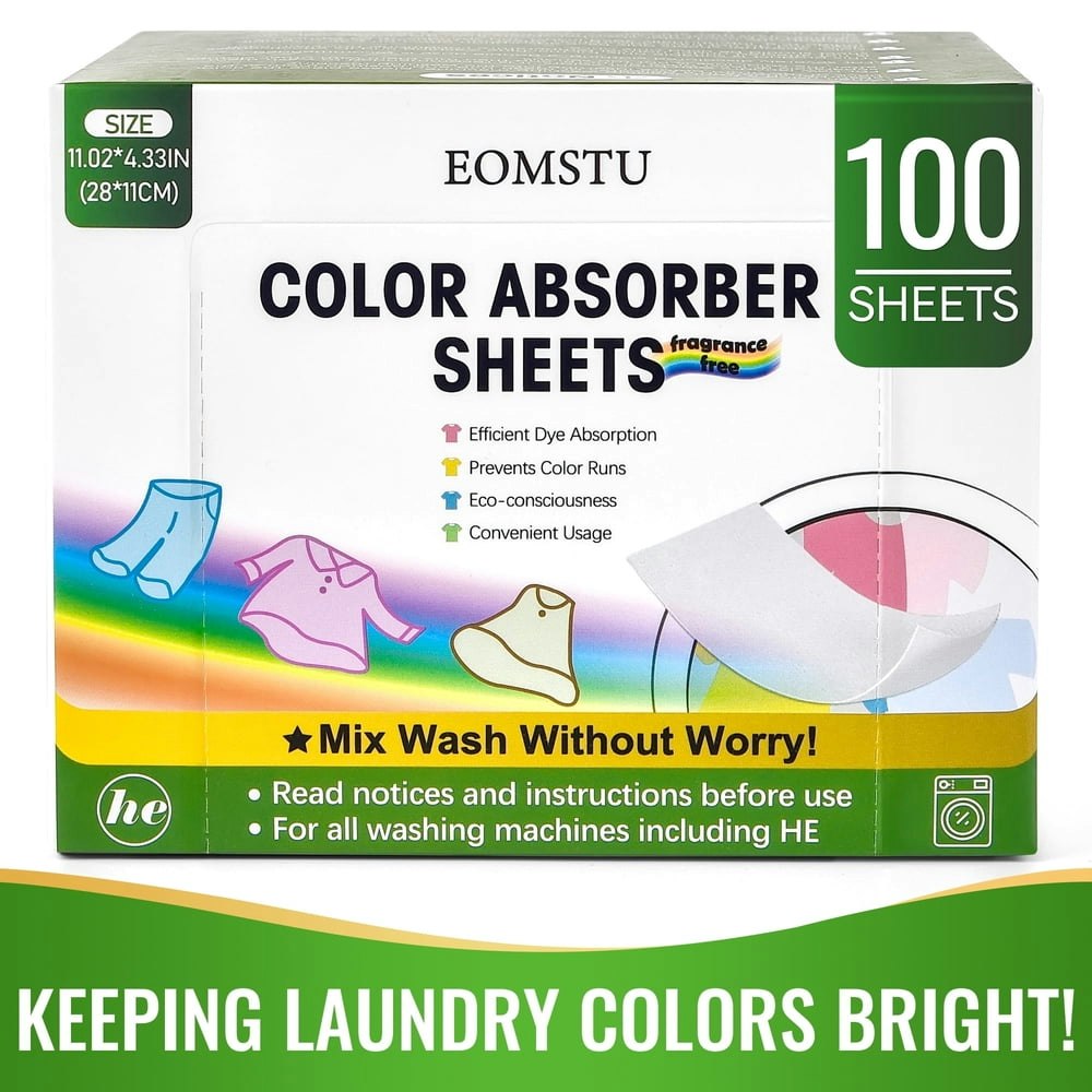 EOMSTU Color Absorber Sheets 100 Count: $12.32 EOMSTU Color Absorber Sheets 100 Count: $12.32