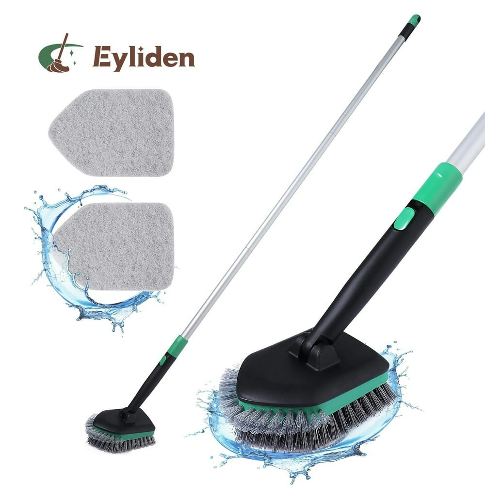 Eyliden 53" Shower Scrub Brush with Scouring Pads: $15.09 Eyliden 53" Shower Scrub Brush with Scouring Pads: $15.09