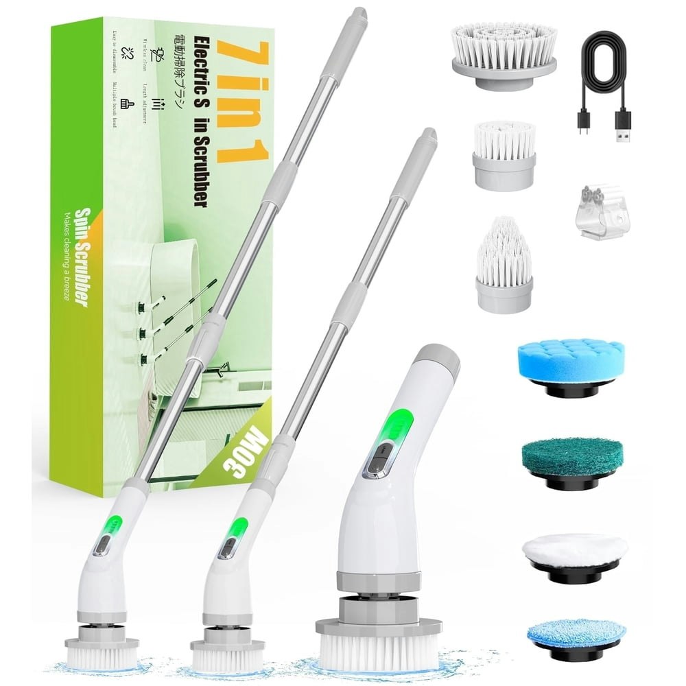 LOHEER Cordless Electric Spin Scrubber Cleaning Brush: $26.98 LOHEER Cordless Electric Spin Scrubber Cleaning Brush: $26.98