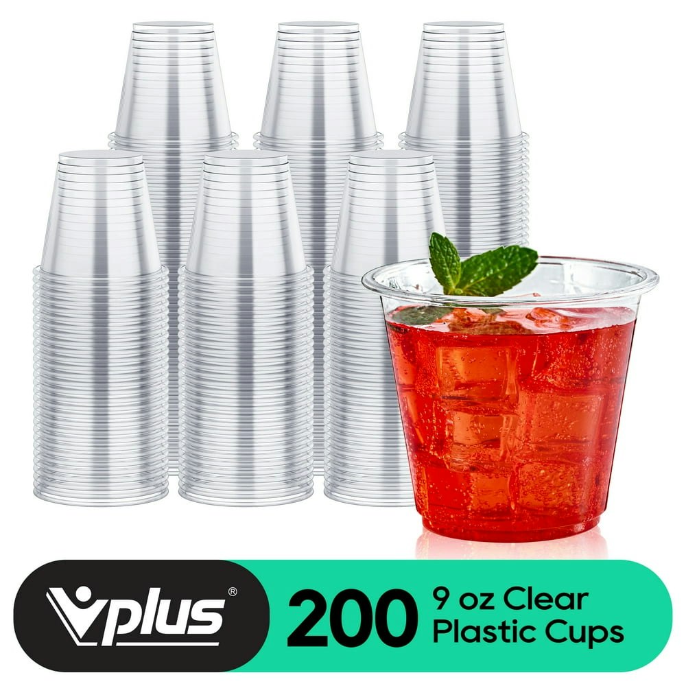 Vplus 9oz Clear Plastic Cups 200-Pack: $22.99 Vplus 9oz Clear Plastic Cups 200-Pack: $22.99