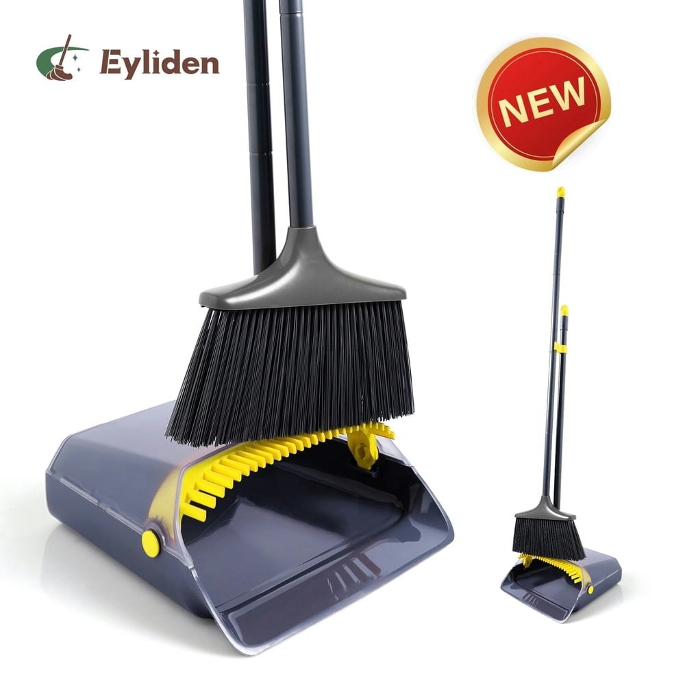 Eyliden Broom and Dustpan Set with 54in Long Handle: $19.69 Eyliden Broom and Dustpan Set with 54in Long Handle: $19.69