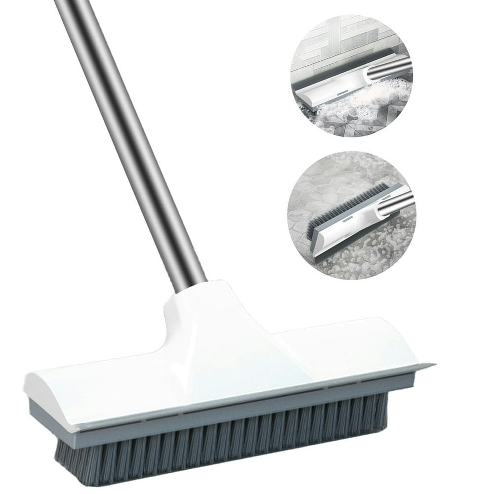 Floor Scrub Brush with Long Handle and Squeegee: $17.59 Floor Scrub Brush with Long Handle and Squeegee: $17.59