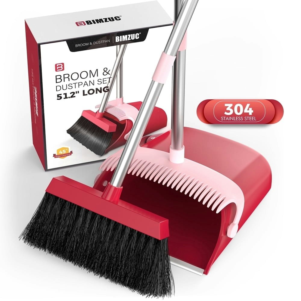 FVSA Broom and Dustpan Set with 51" Long Handle Dustpan: $19.99