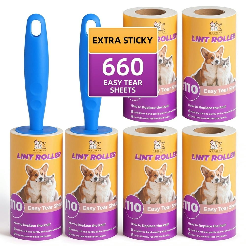 Ordora Extra Sticky Lint Roller 6-Pack 660 Sheets Total: $12.99