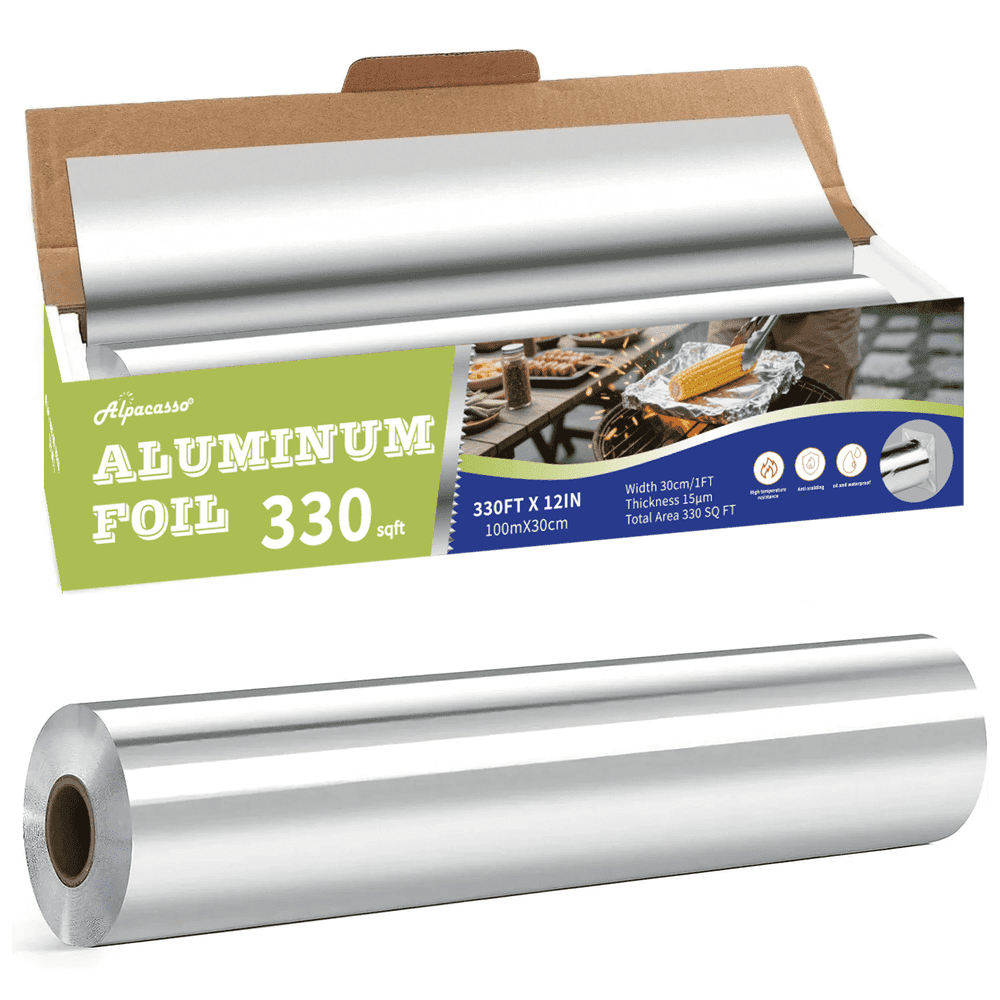 Alpacasso 12" x 330 sq ft Aluminum Foil Roll with Cutter: $19.15 Alpacasso 12" x 330 sq ft Aluminum Foil Roll with Cutter: $19.15