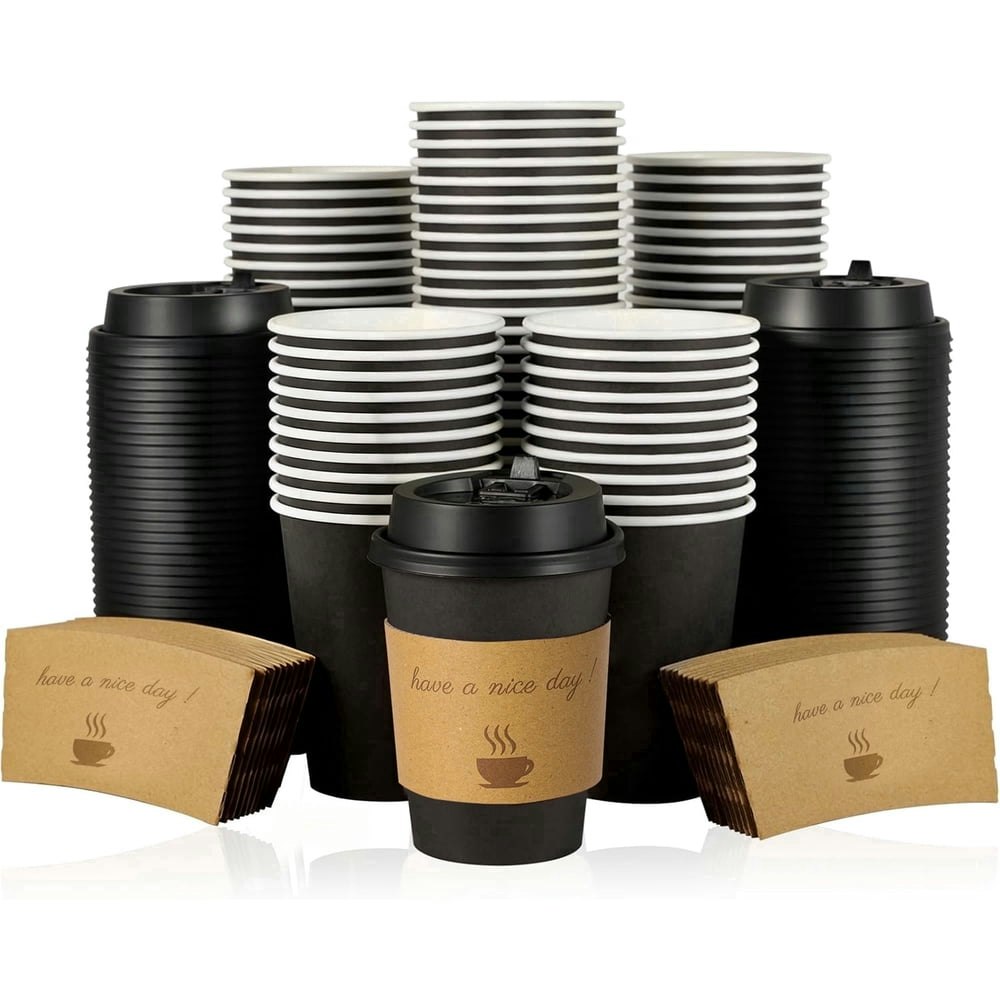 Lamosi 12-oz. Disposable Paper Cups with Lids 100-Count: $21.88 Lamosi 12-oz. Disposable Paper Cups with Lids 100-Count: $21.88