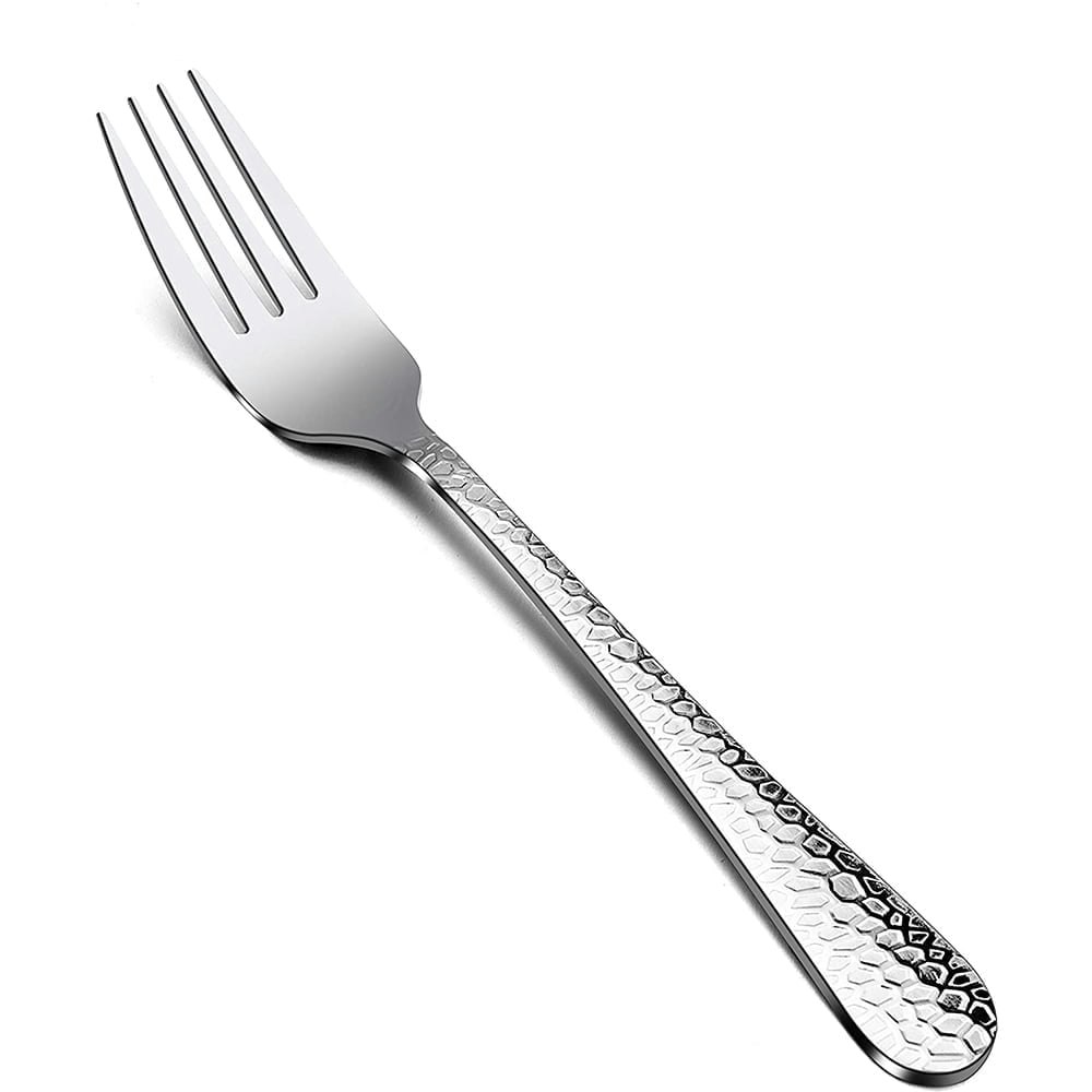 VeSteel 12-Piece Hammered Stainless Steel Dinner Forks Set 7.9": $12.59