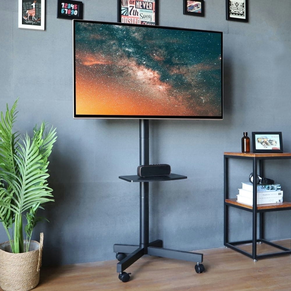 RtvR Rolling TV Stand with Shelf for 23 to 60-Inch TVs: $37.54
