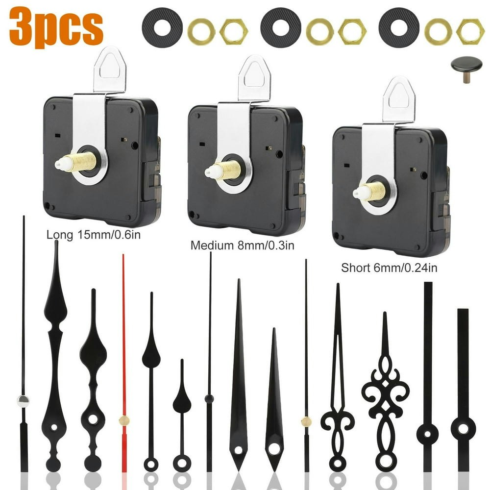 TSV Quartz Clock Movement Mechanism and Hands Kit 3-Piece Set: $9.72