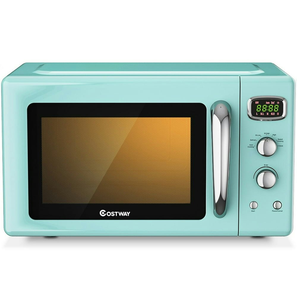Costway 0.9 cu ft Retro Countertop Microwave Oven 900W Green: $102.99