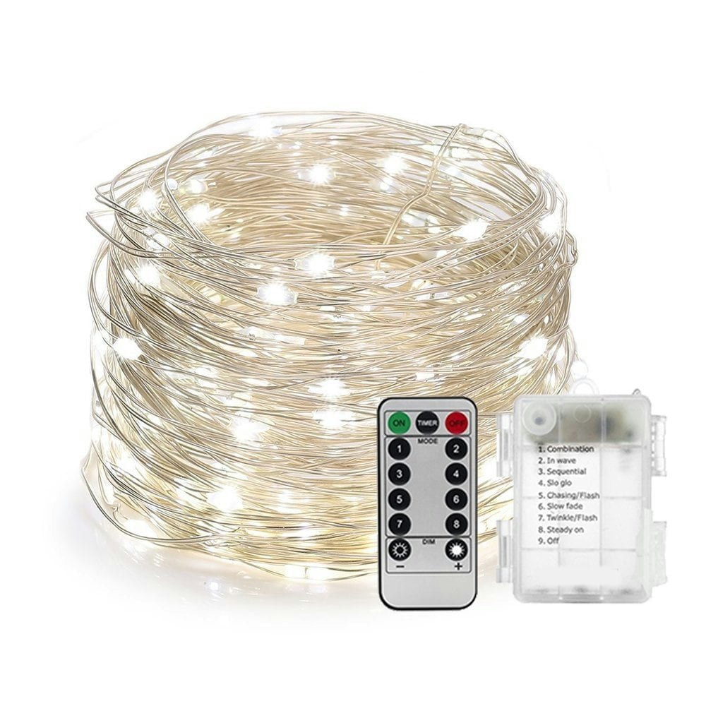 Rirool 33ft 100-LED Waterproof Fairy String Lights with Remote: $7.99 Rirool 33ft 100-LED Waterproof Fairy String Lights with Remote: $7.99