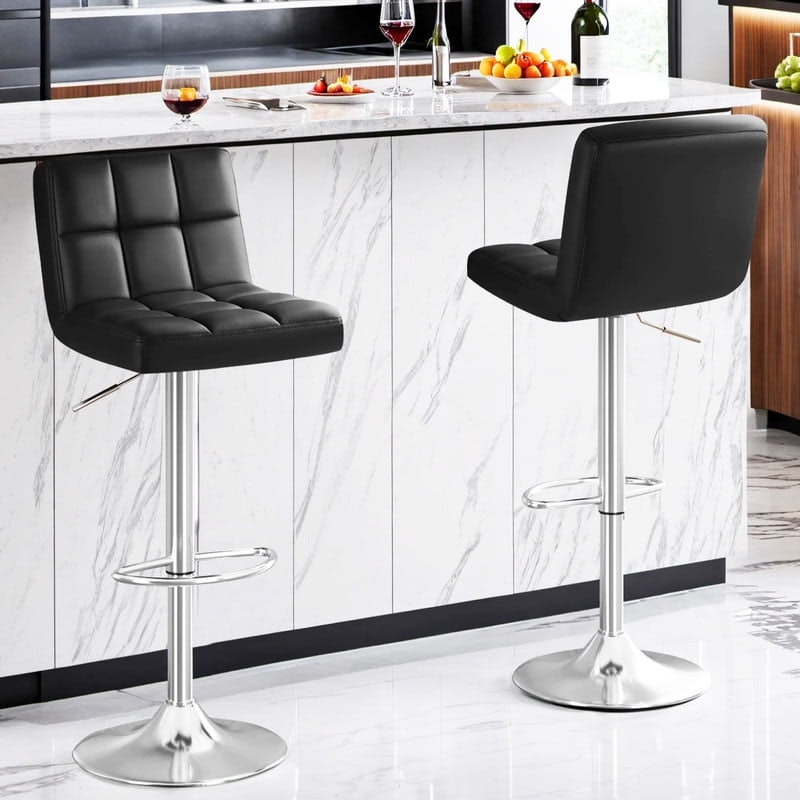 Homall Height-Adjustable Swivel Bar Stools with Back 2-Pack: $69.99 Homall Height-Adjustable Swivel Bar Stools with Back 2-Pack: $69.99