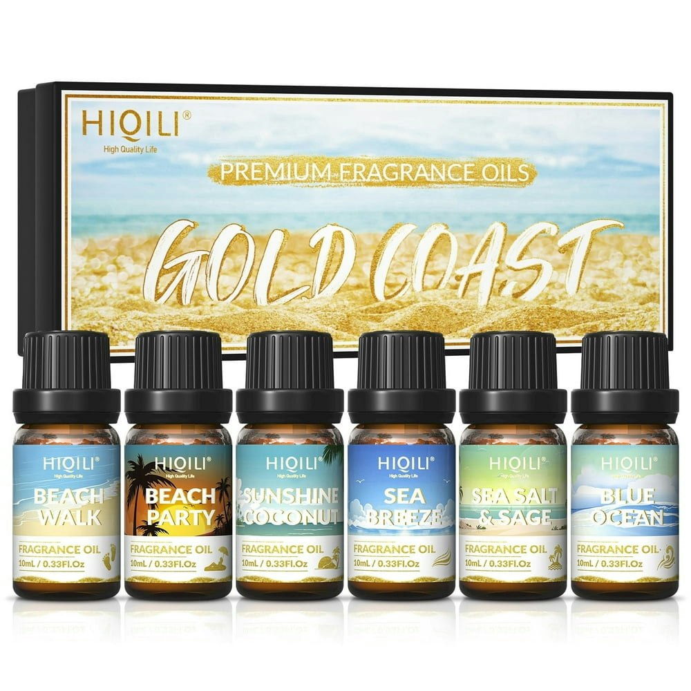 HIQILI Gold Coast Fragrance Oil Set 6 x 10mL: $8.99