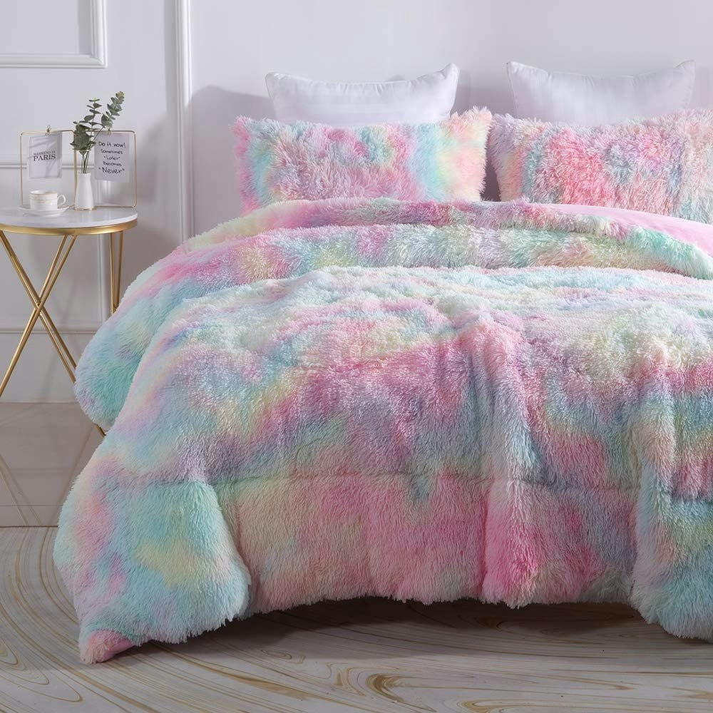 Wajade Plush Shaggy Faux Fur Comforter Set 3-Piece Queen Size: $41.99 Wajade Plush Shaggy Faux Fur Comforter Set 3-Piece Queen Size: $41.99