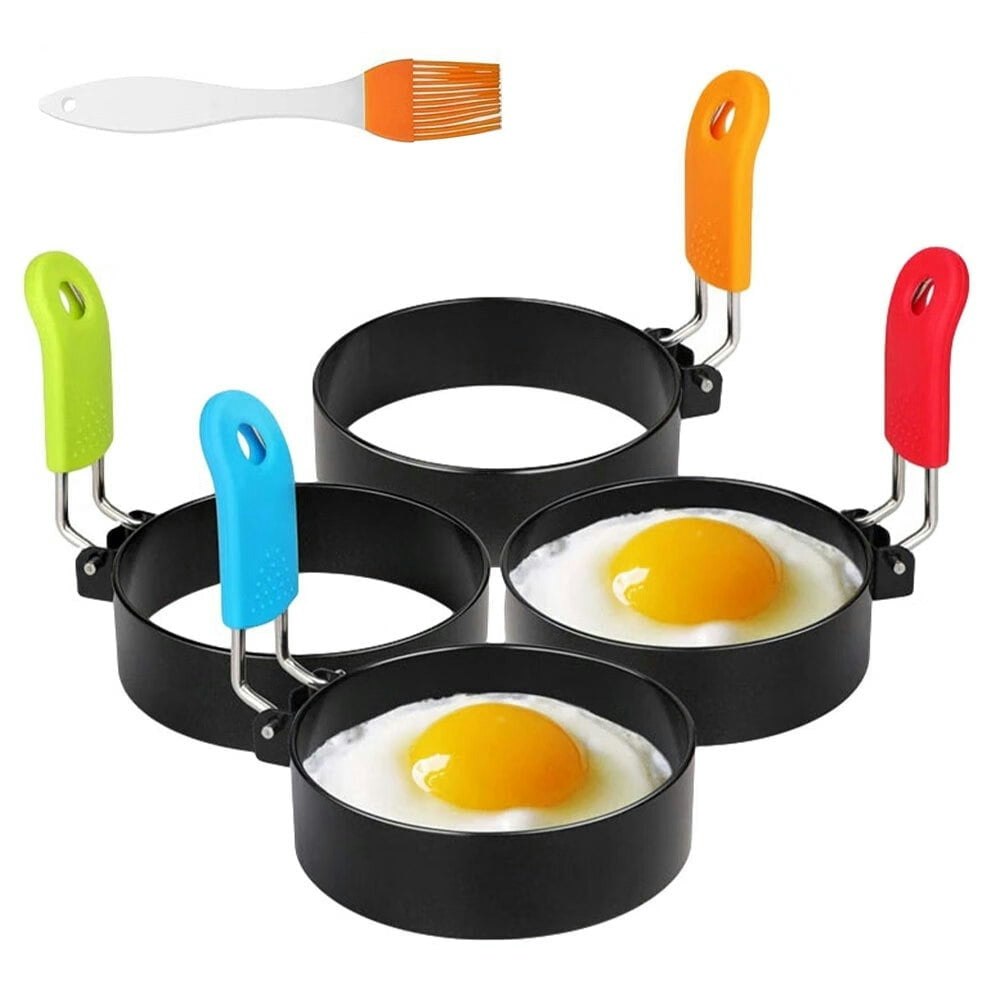 Xiyztok Non-Stick Stainless Steel Egg Rings 4-Pack: $10 Xiyztok Non-Stick Stainless Steel Egg Rings 4-Pack: $10