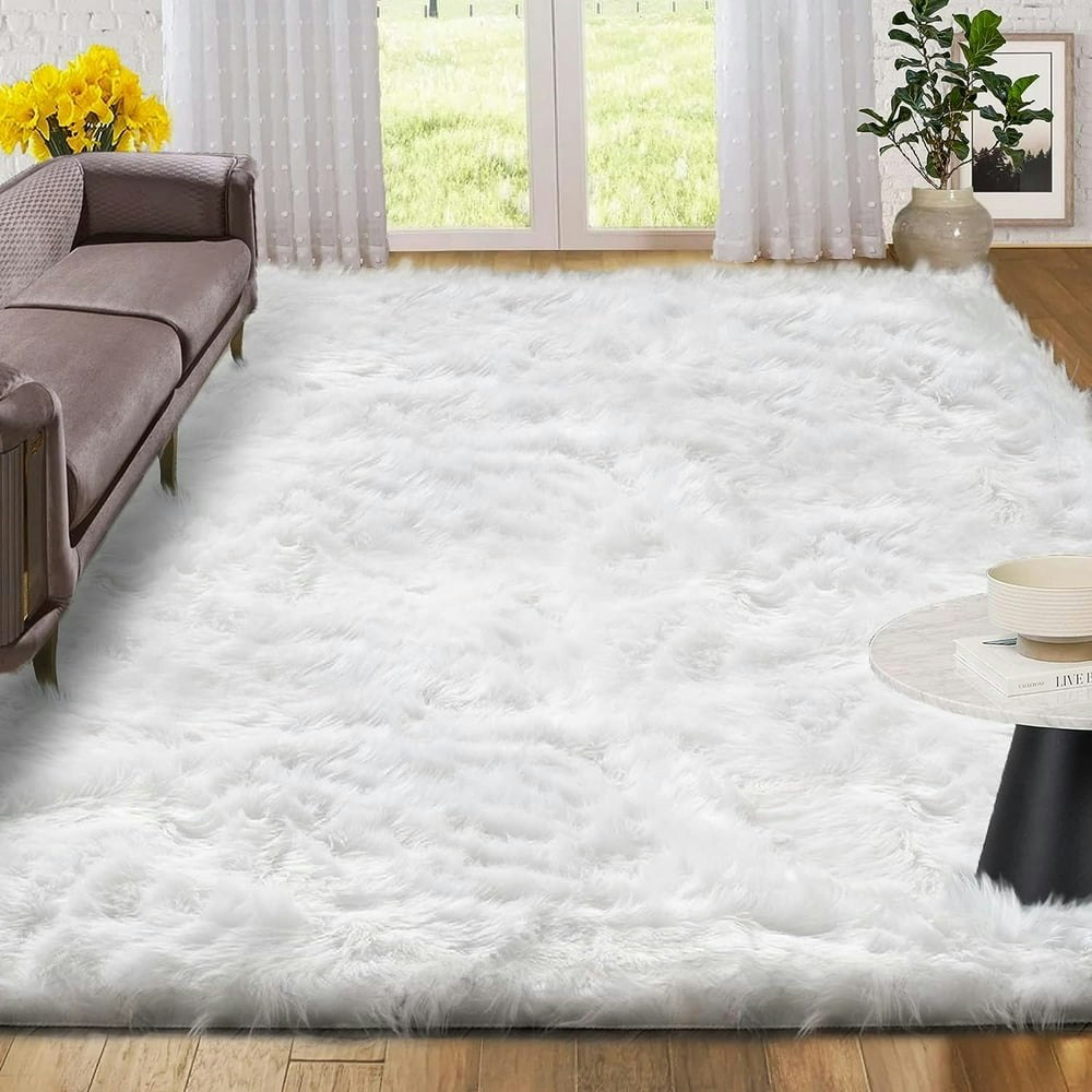 Sanmadrola Faux Sheepskin Shaggy Area Rug 4x6 ft: $42.29 Sanmadrola Faux Sheepskin Shaggy Area Rug 4x6 ft: $42.29