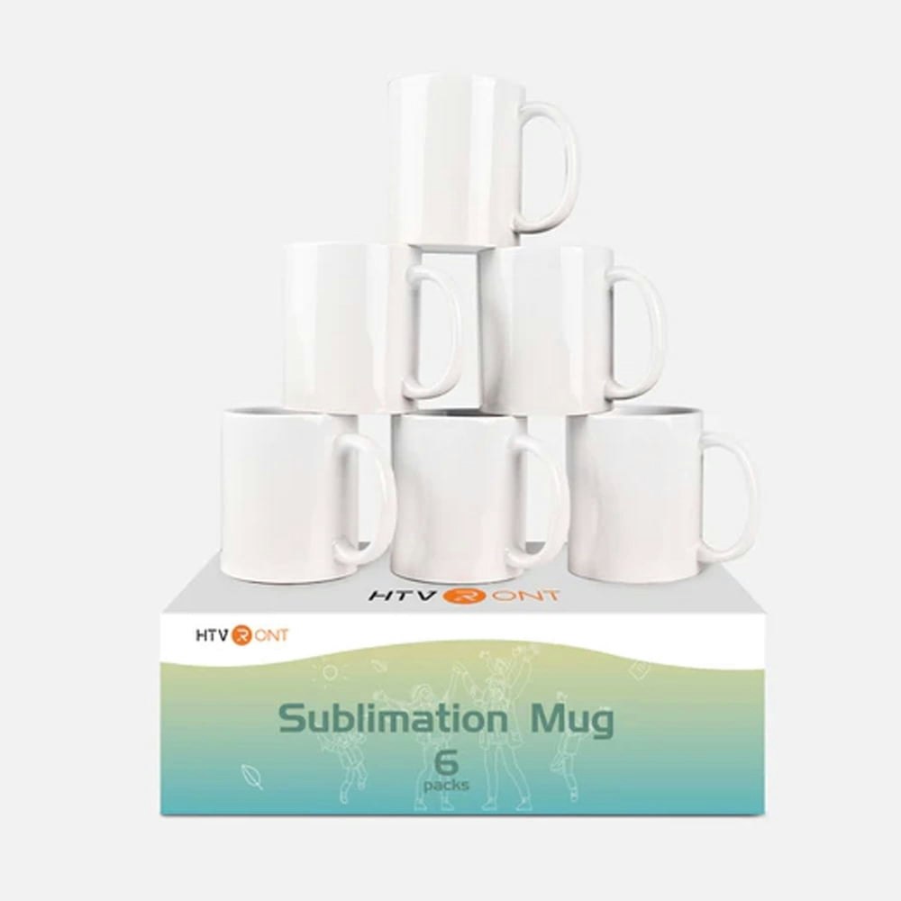 HTVRONT 11 oz Sublimation Mug 6-Pack: $16.99 HTVRONT 11 oz Sublimation Mug 6-Pack: $16.99