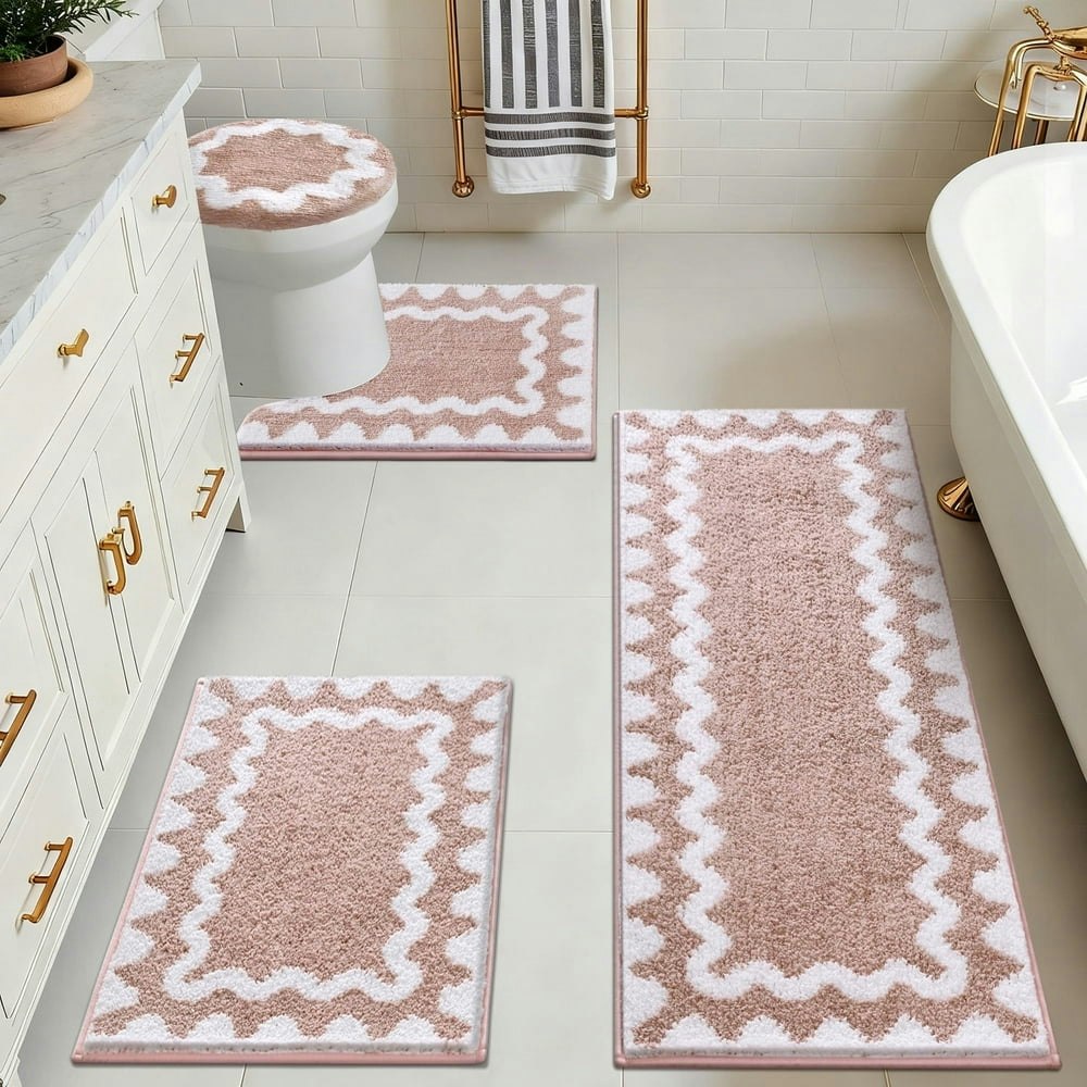 Findosom Bathroom Rugs 4-Piece Set: $28.99 Findosom Bathroom Rugs 4-Piece Set: $28.99