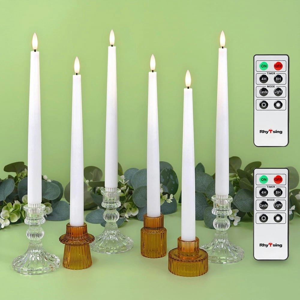 Rhytsing 11.4" Flameless Taper Candles 6-Pack: $21.59 Rhytsing 11.4" Flameless Taper Candles 6-Pack: $21.59