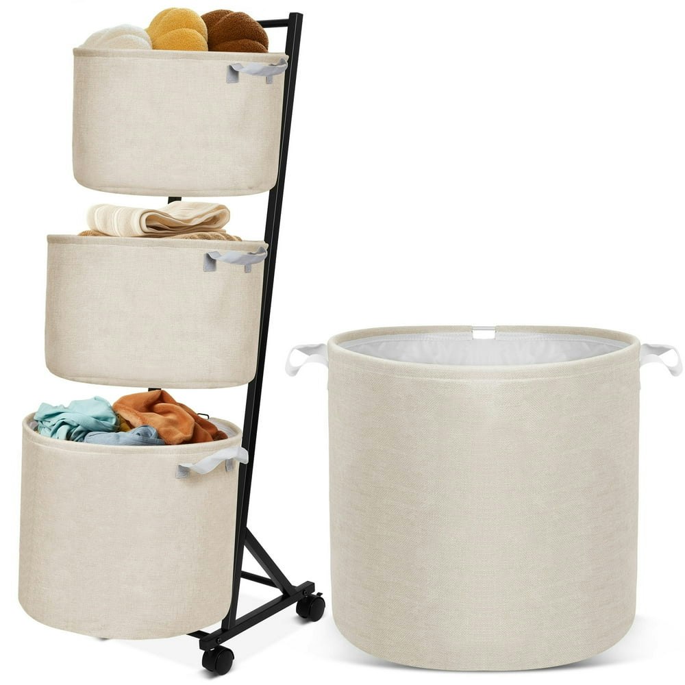 YOUPINS 3-Tier Laundry Hamper Sorter with Wheels: $37.99 YOUPINS 3-Tier Laundry Hamper Sorter with Wheels: $37.99