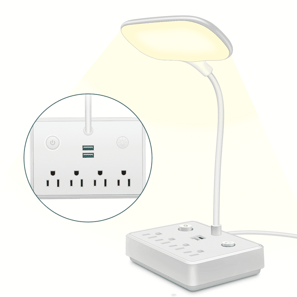Bohashin LED Desk Lamp with 2 USB Ports and 4 AC Outlets: $13.99 Bohashin LED Desk Lamp with 2 USB Ports and 4 AC Outlets: $13.99