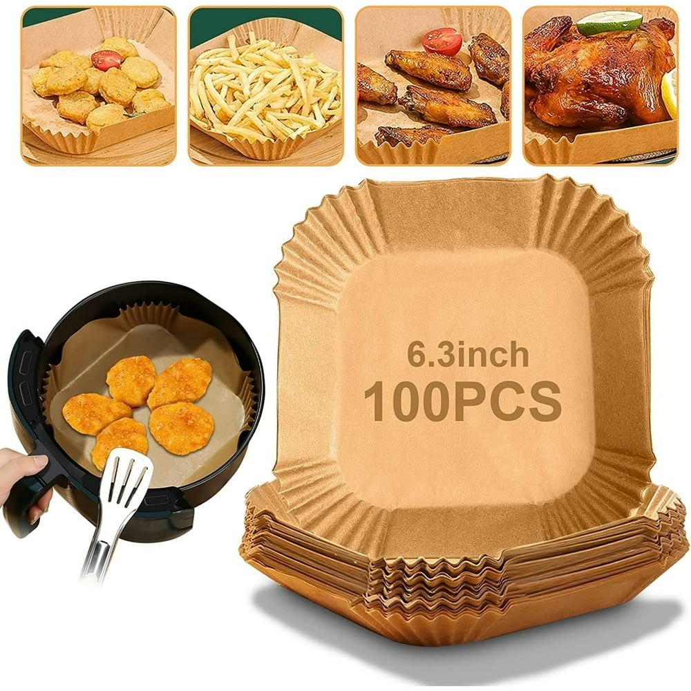 M Buder 100-Piece 6.3-Inch Square Air Fryer Liners Parchment Paper: $9.67