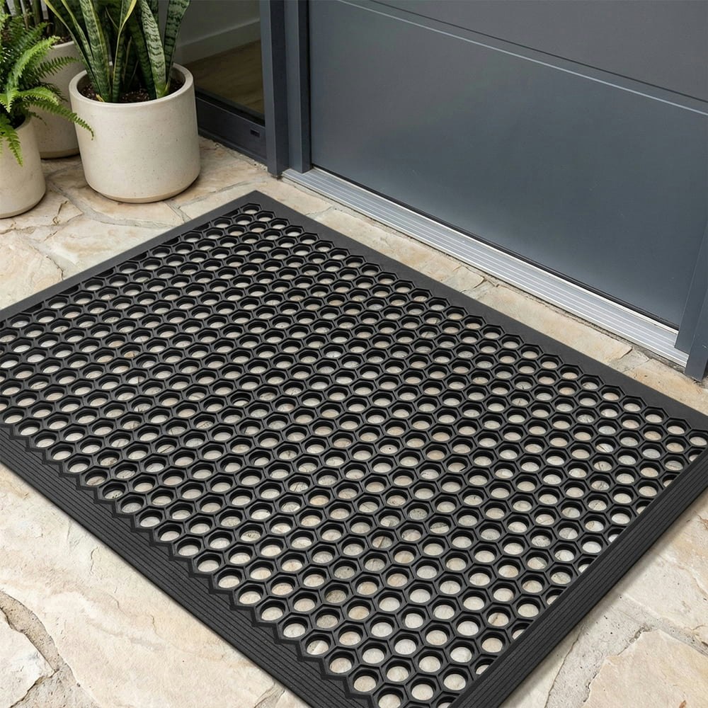 Sixhome 17" x 30" Outdoor Rubber Non-Slip Doormat: $11.57 Sixhome 17" x 30" Outdoor Rubber Non-Slip Doormat: $11.57