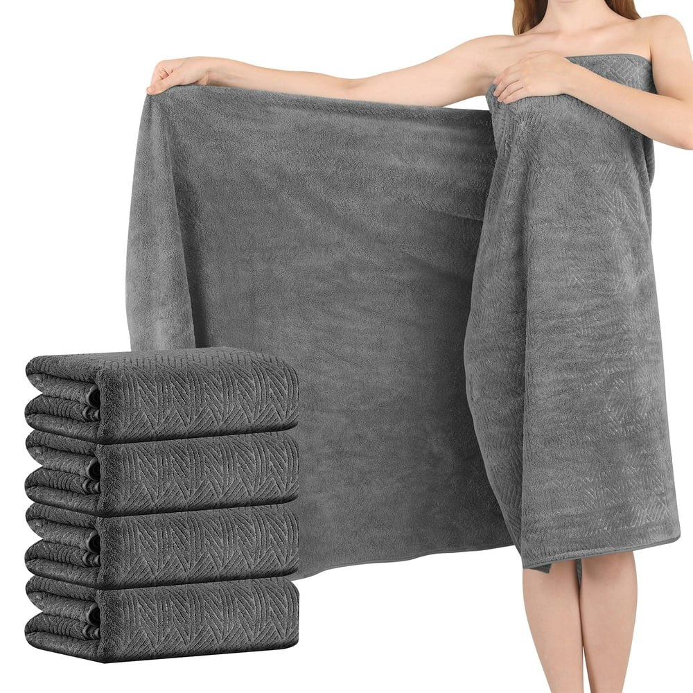 Green Essen Oversized Bath Towels 4-Pack: $31.99