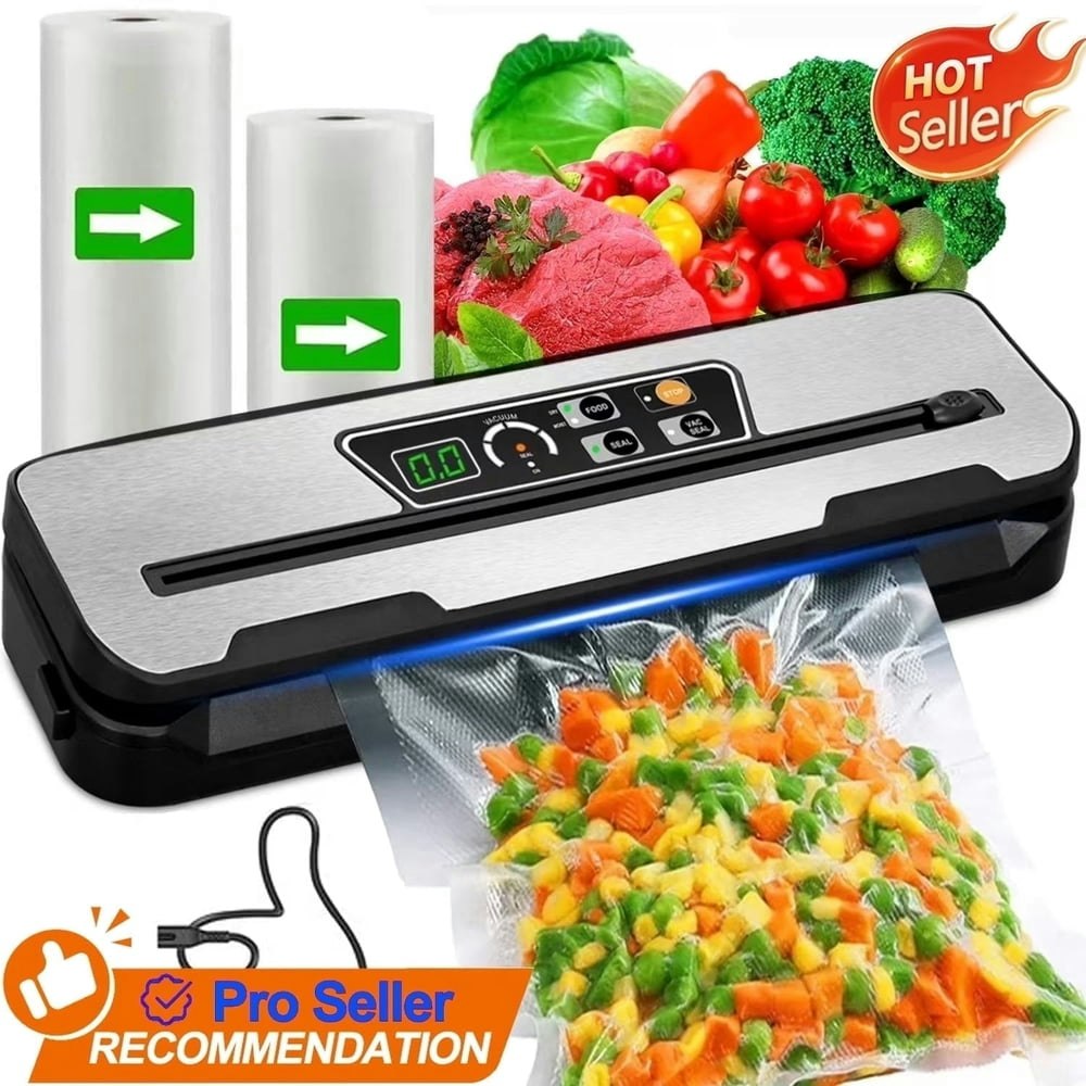 Food Vacuum Sealer Machine with 2 Rolls Vacuum Sealer Bags: $59.79 Food Vacuum Sealer Machine with 2 Rolls Vacuum Sealer Bags: $59.79